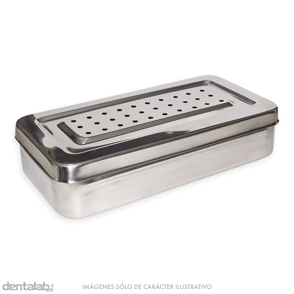 Caja de Acero Inoxidable Perforada 22 x 12 x 5cm GDK