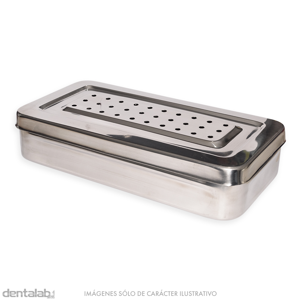 Caja de Acero Inoxidable Perforada 25 x 13 x 6cm GDK