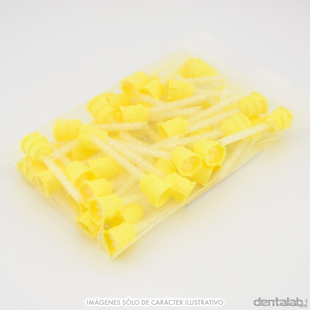Puntas Mezcladoras Easydent • #2 Amarilla • para Silicona Regular x 50 und.