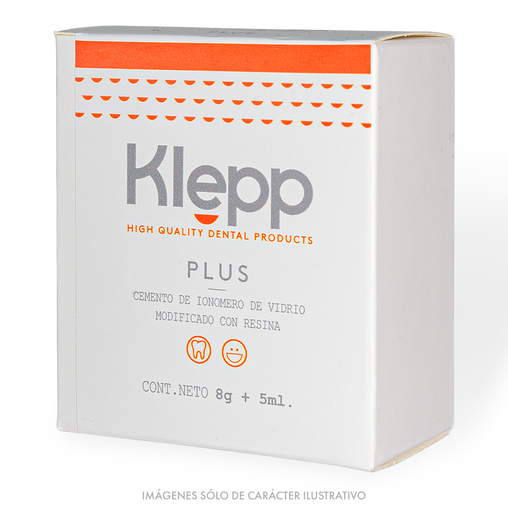 Ionómero Vitreo Modificado con Resina PLUS KLEPP 8g + 5ml