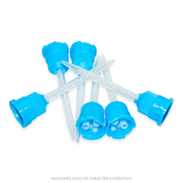 Puntas Mezcladoras Easydent • #1 Azul • para Silicona Light x Unidad