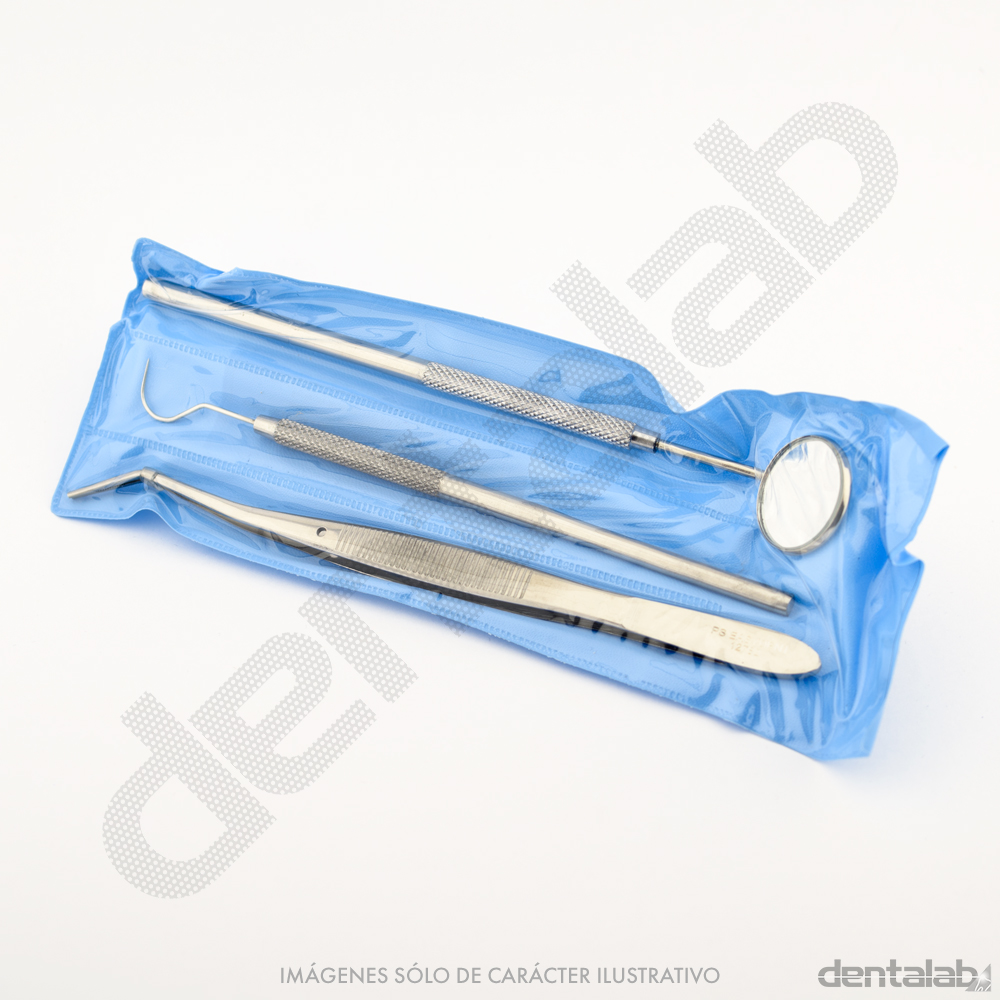 Kit Triada Metálico (Espejo + Explorador + Pinza) Easydent