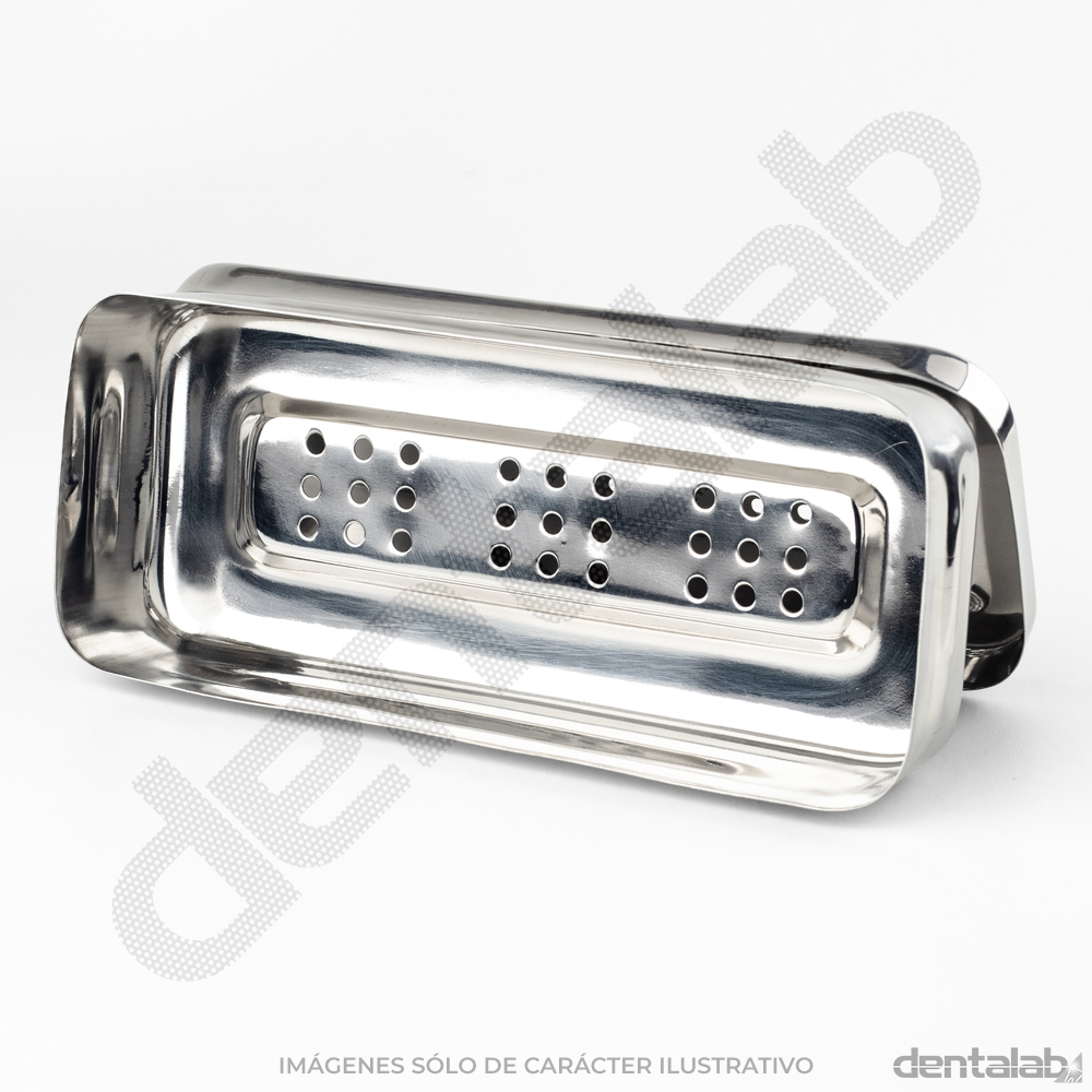 Caja de Acero Inoxidable Perforada 17 x 7 x 3 PLA