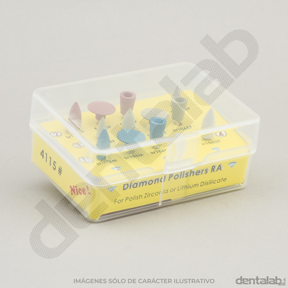 Kit Pulidor CA para Zirconio y Disilicato de Litio x 12 und.