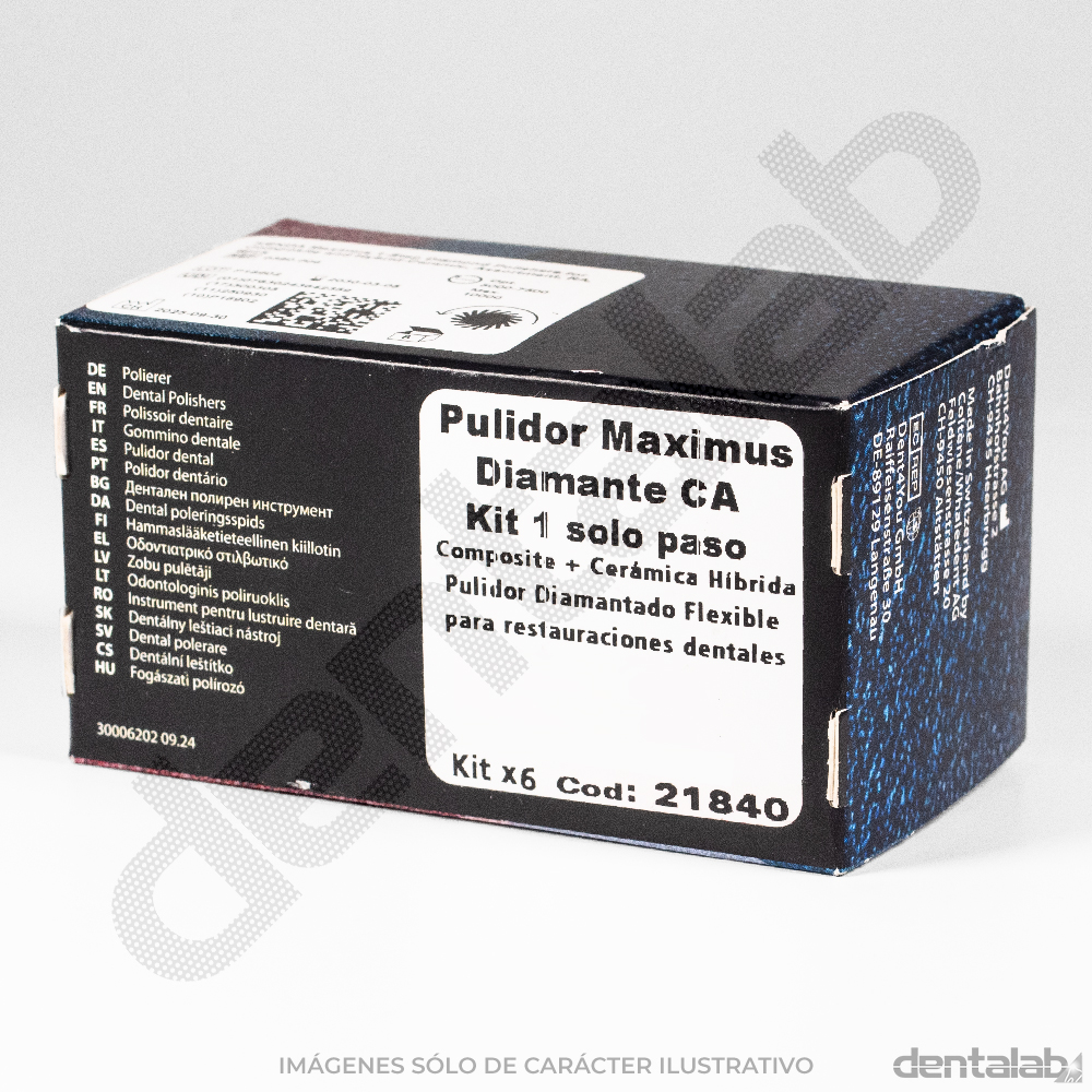 Pulidor CA Maximus Diamantado 1 paso Composite + Cerámica Híbrida KENDA • Kit x 6 und.