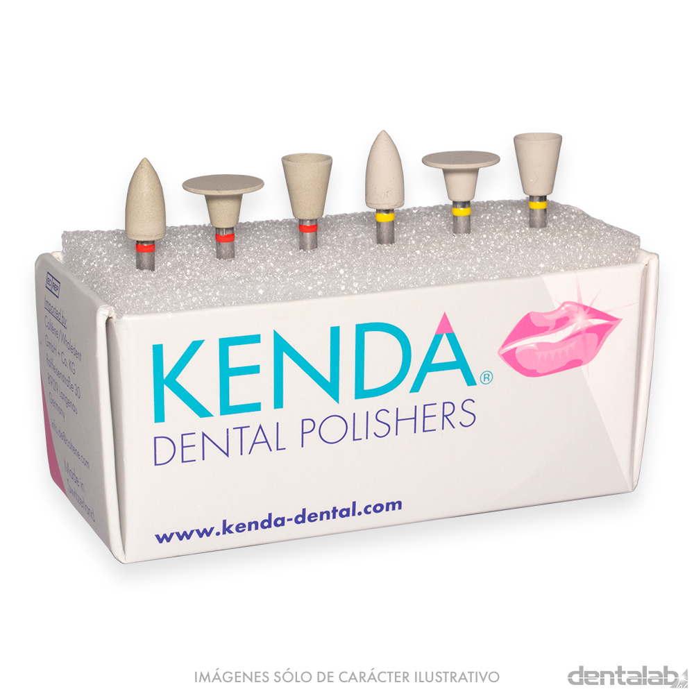 Pulidor CA Deluxe Diamantado para Composite + Cerámica Híbrida KENDA Kit x 6 und.