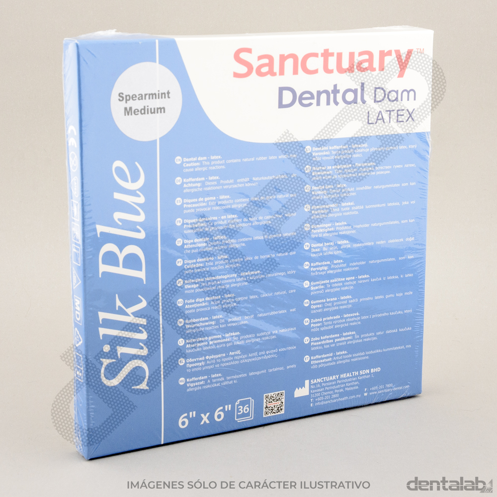 Goma Dique Silk Blue 6 x 6 Sanctuary Spearmint Medium x 36 Und.