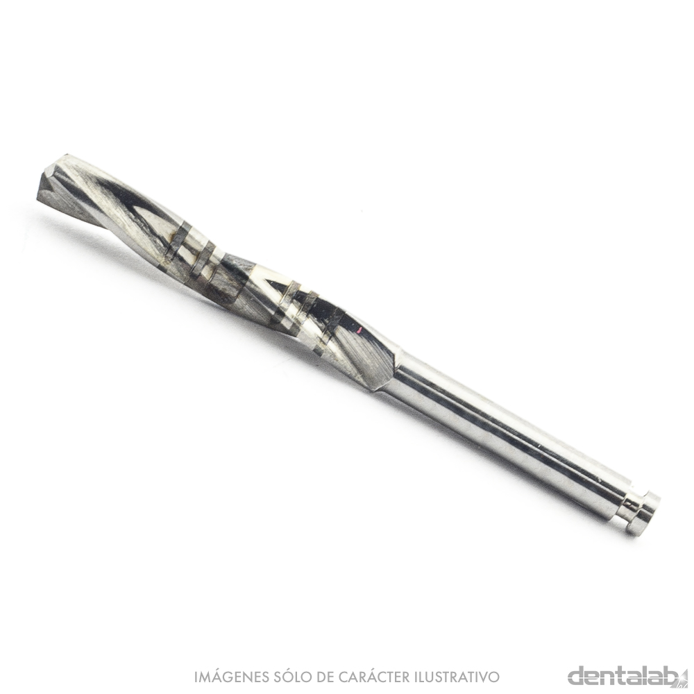 Fresa de Carbono Cilíndrica Helicoidal para Implante Ø 3.0 mm x Unidad