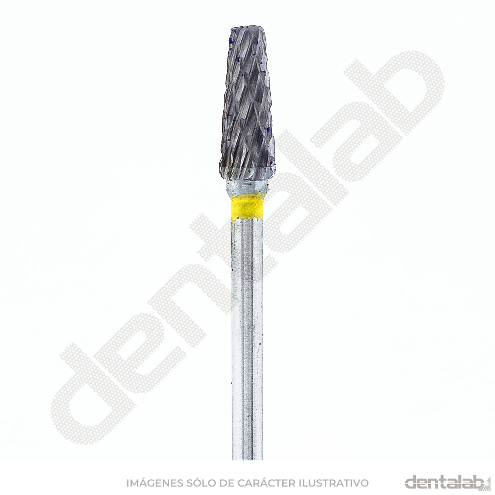 Fresón Carburo de Tungsteno PM • Amarillo (Extra Fino) • Cónico Plano 040 • Filo Cruzado
