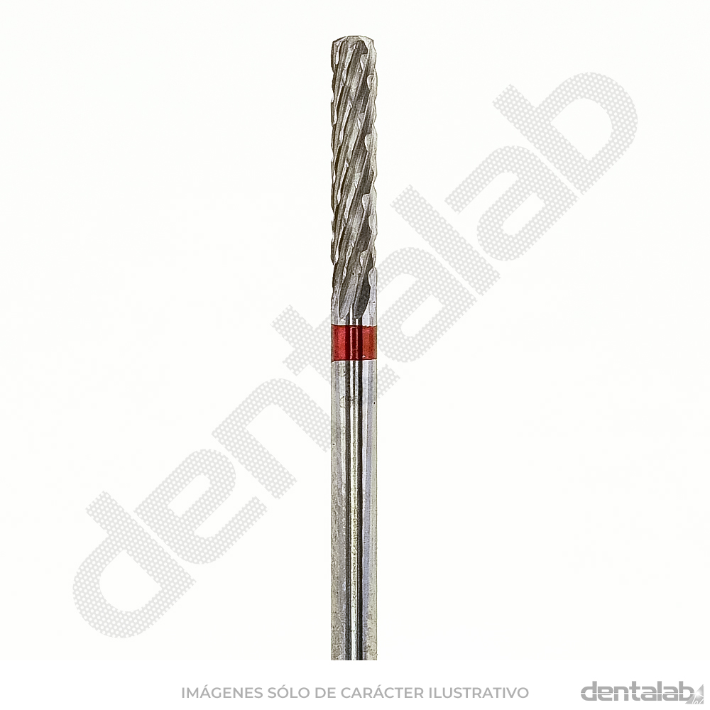 Fresón Carburo de Tungsteno PM • Rojo (Fino) • Cilíndrico Plano 023 • Filo Cruzado