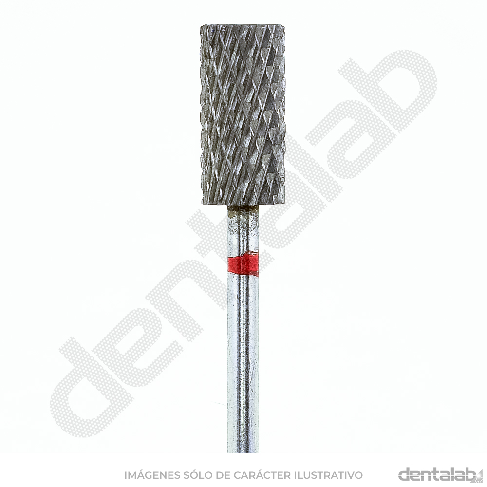 Fresón Carburo de Tungsteno PM • Rojo (Fino) • Cilíndrico Plano 060 • Filo Cruzado