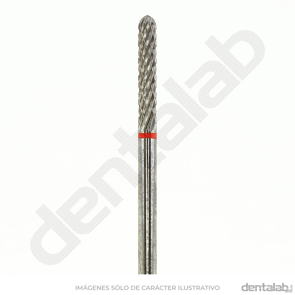 Fresón Carburo de Tungsteno PM • Rojo (Fino) • Cilíndrico Romo 023 • Filo Cruzado