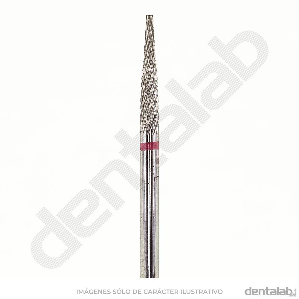 Fresón Carburo de Tungsteno • Rojo (Fino) • Piramidal Plano • Filo Cruzado