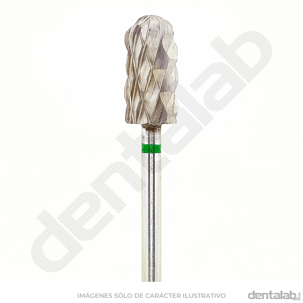 Fresón Carburo de Tungsteno PM • Verde (Grueso) • Cilíndrico Romo 060 • Filo Cruzado
