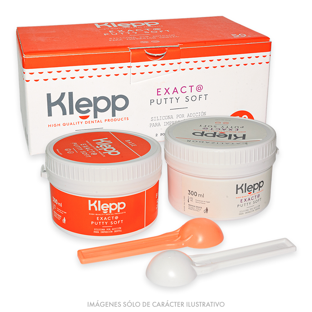 Silicona para Adición Putty Soft Exact@ KLEPP 2 Potes x 300ml c/u