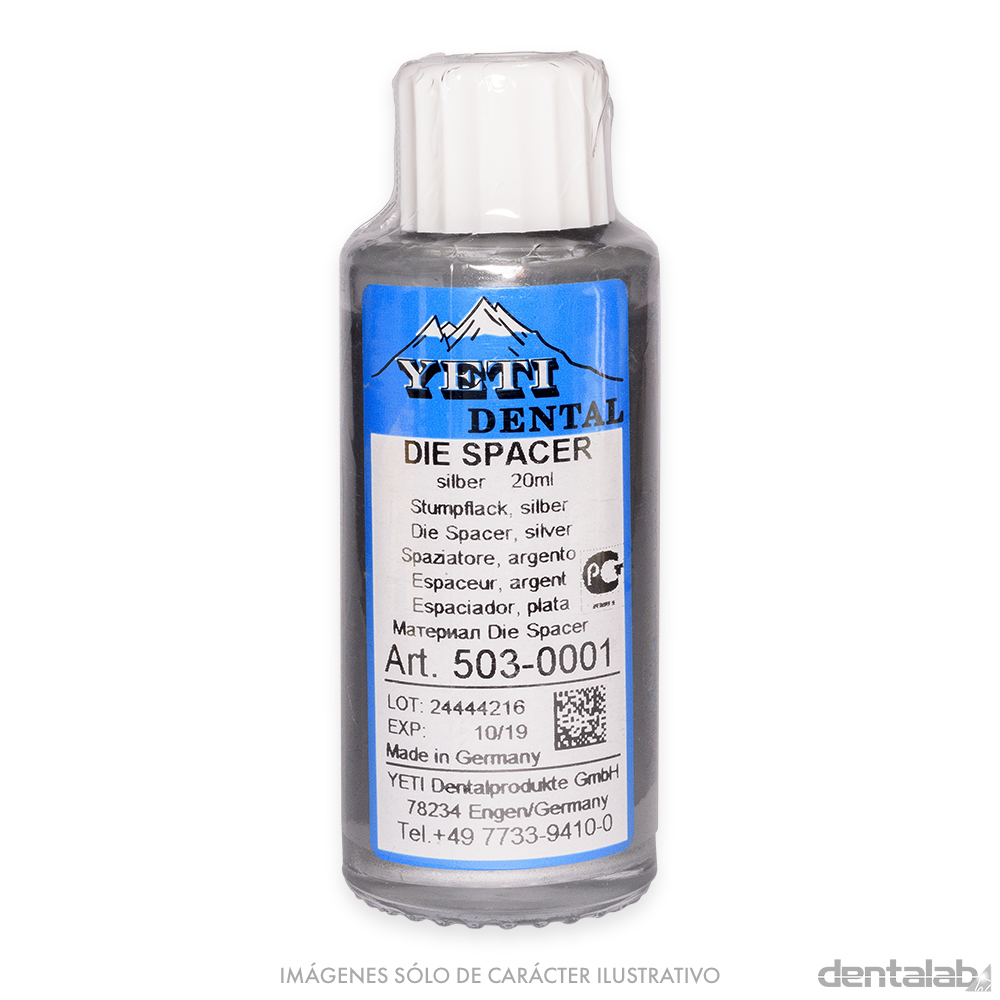 Laca YETI Die Spacer Plata x 20ml