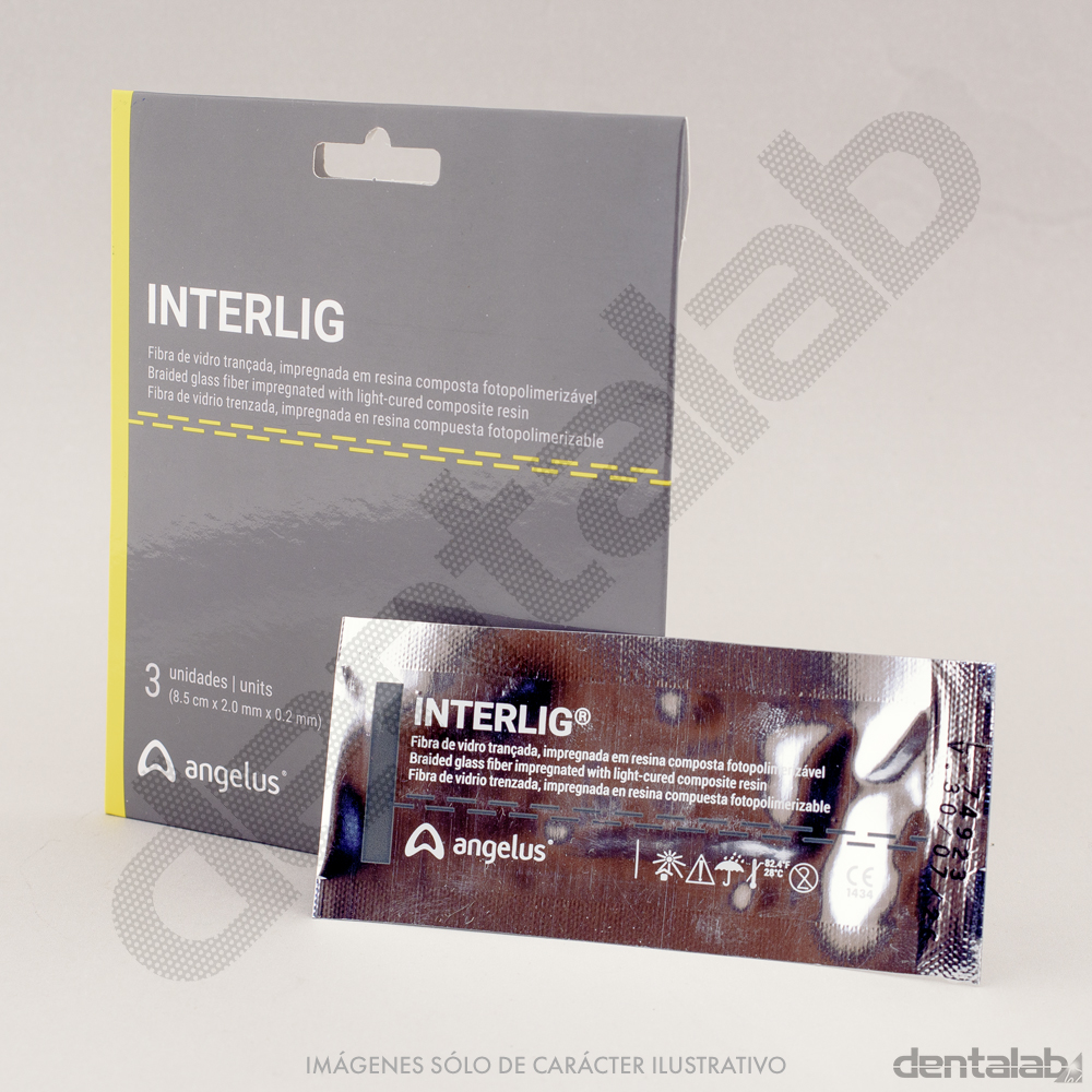 Fibra de Vidrio Trenzada Fotocurable con Resina Interlig x 3 und. Angelus