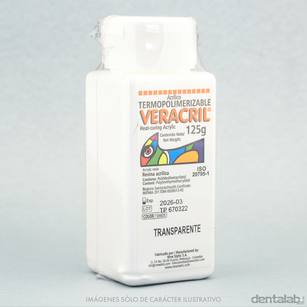 Acrílico Termo Transparente VERACRIL x 125 g