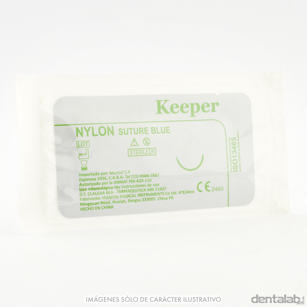 Aguja Sutura Nylon Punta Triangular Keeper 4/0 x Unidad
