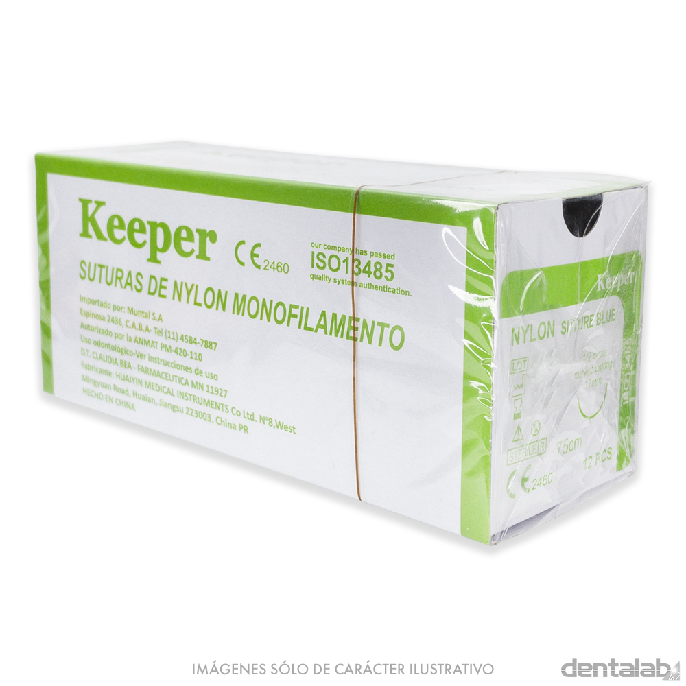 Agujas Sutura Nylon Punta Triangular Keeper 3/0 x 12 und.