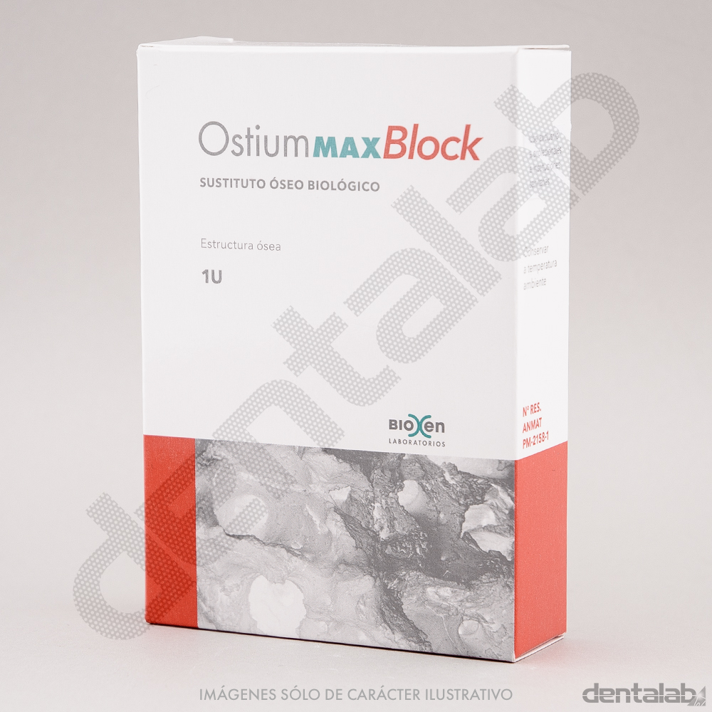 Relleno Óseo Hueso Bovino en Bloque OstiumMax Block 10 x 10 x 15mm x 1 und.
