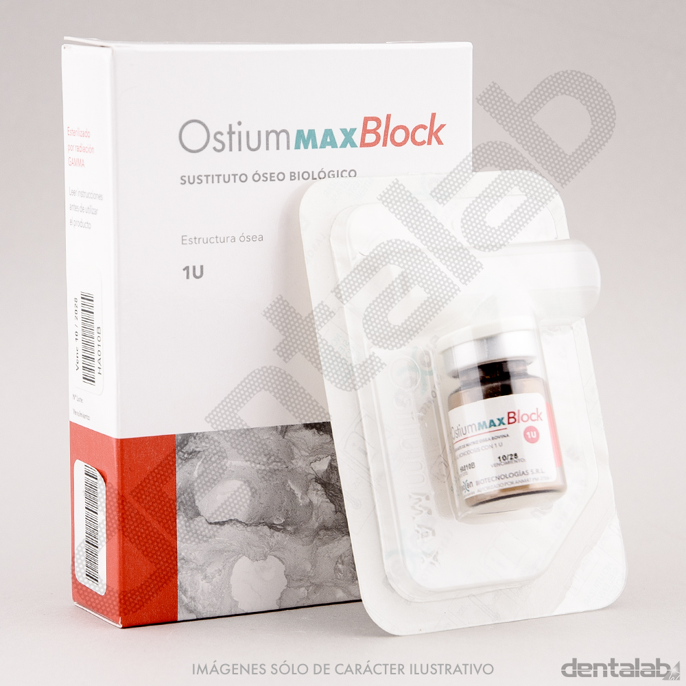 Relleno Óseo Hueso Bovino en Bloque OstiumMax Block 10 x 10 x 15mm x 1 und.