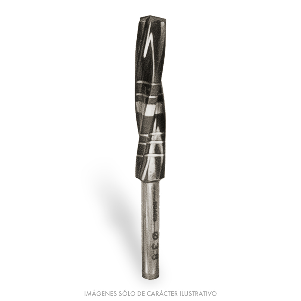 Fresa de Carbono Cilíndrica Helicoidal Irrigada p/ Implantes Ø3.8 mm x Unidad