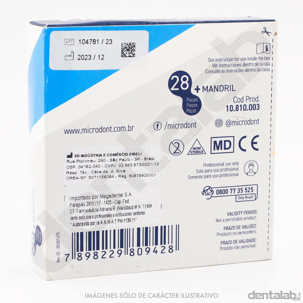 Pulidores Polidont para Composite MICRODONT con Mandril x 28 und.