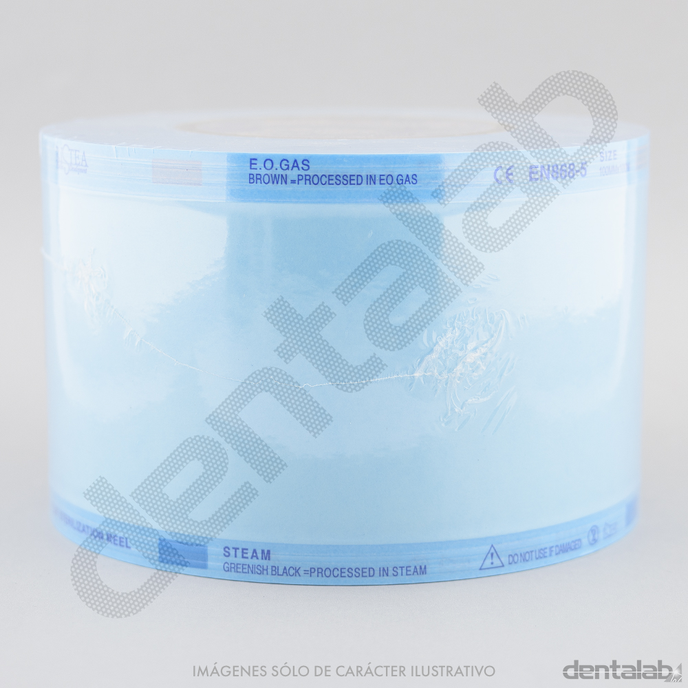 Rollo de Esterilización Pouch Vapor/Gas 100mm x 100m