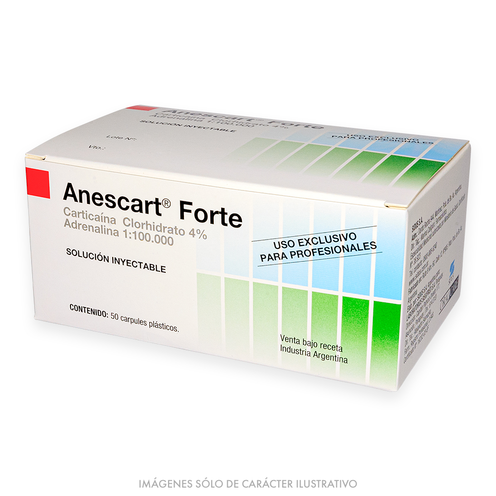 Anestesia Anescart Forte x 50 Und.