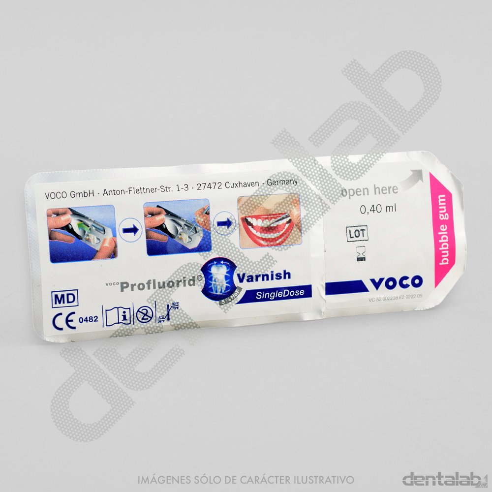 Barniz de Flúor VOCO • Profluorid Varnish • Monodosis • Desensibilizante • Chicle/Melon • 0,40 ml