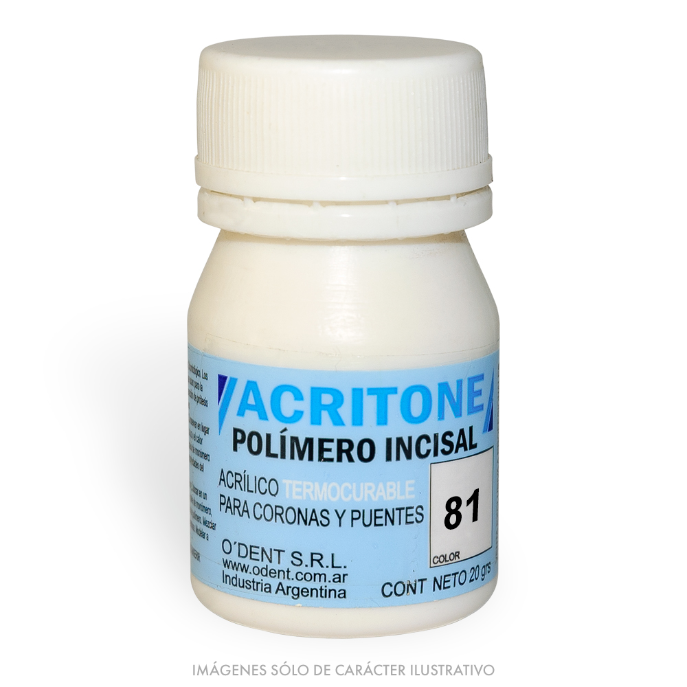 Polímero Termocurable Incisal ACRITONE 81 x 20g