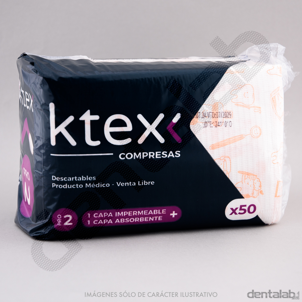 Compresas Pro2 K-tex Odonto Naranja x 50 und.